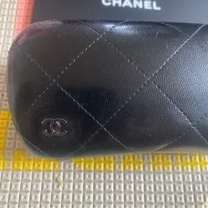 Chanel quilted sunglasses case, box , booklet Chanel Sunglasses Gift Box Case 7.25 x 3 x 3.25 in Black  main image 2